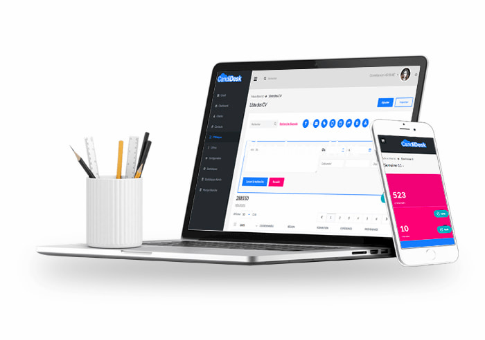 Apercu de logiciel pour recruteur